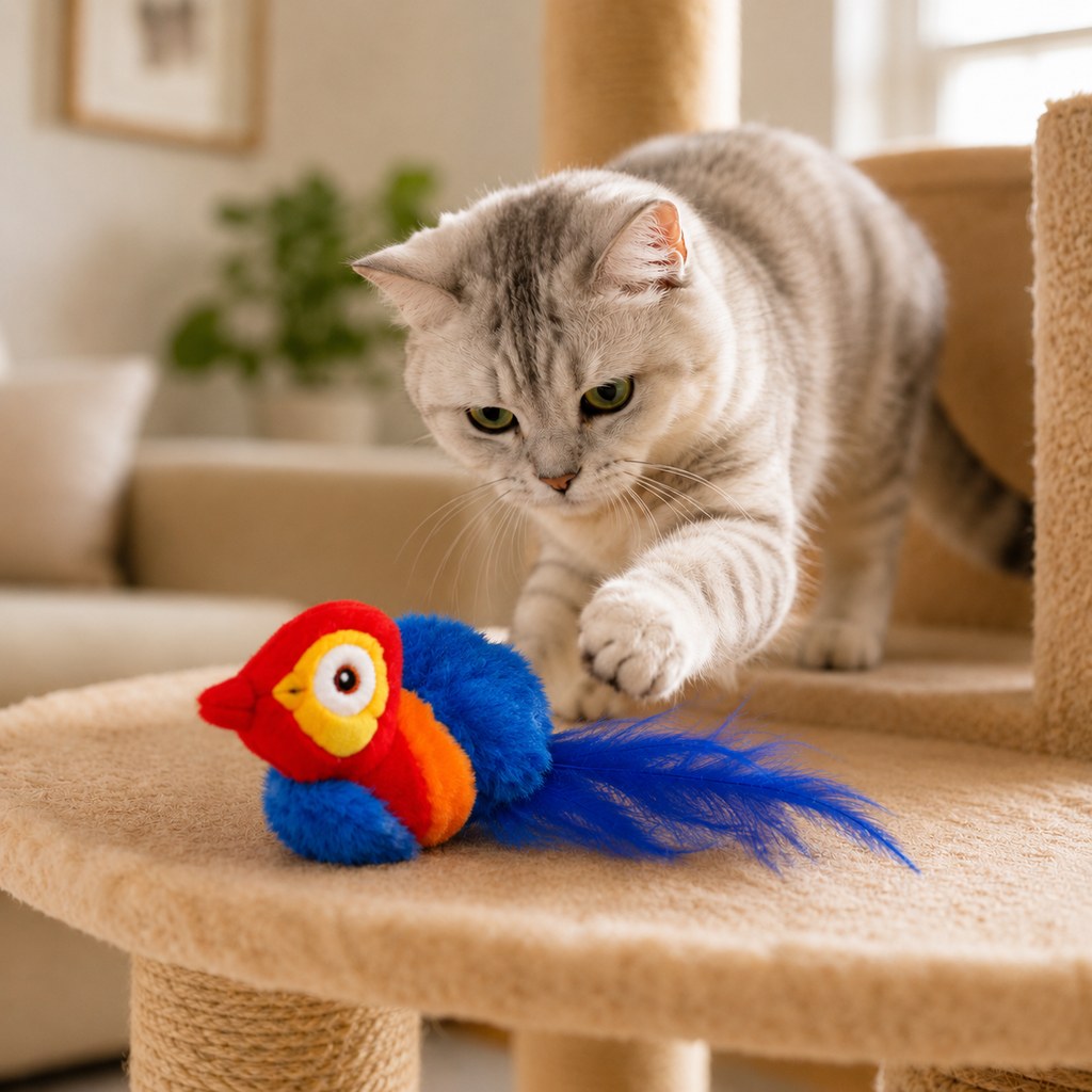 Rechargeable Interactive Cat Toy – Motion-Activated Play