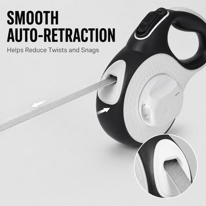 LED Retractable Dog Leash – Built-In Path Light