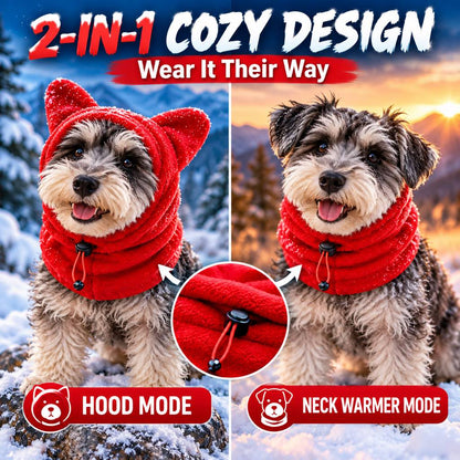 Fleece Winter Pet Hood – Warm Ears & Neck