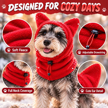 Fleece Winter Pet Hood – Warm Ears & Neck