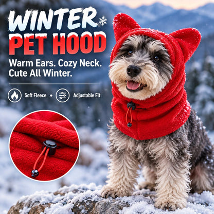 Fleece Winter Pet Hood – Warm Ears & Neck