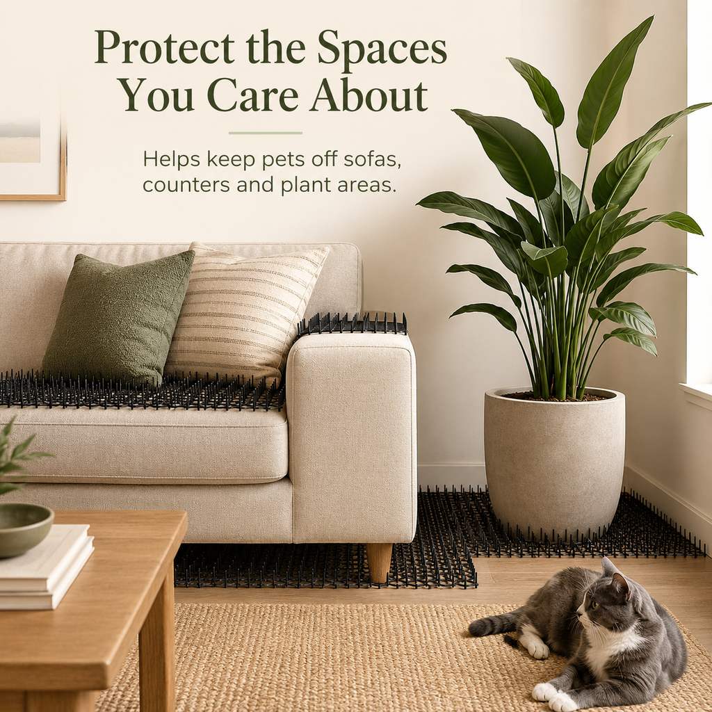 Flexible Cat Deterrent Mat – Protects Sofas & Plants