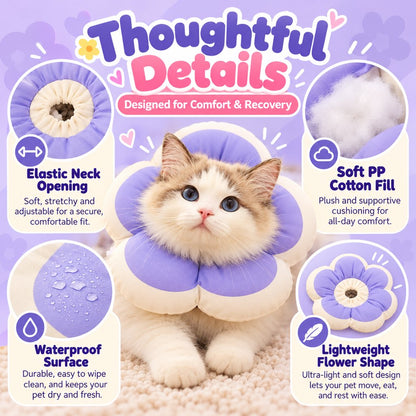 Soft Flower Recovery Collar – Cone Alternative