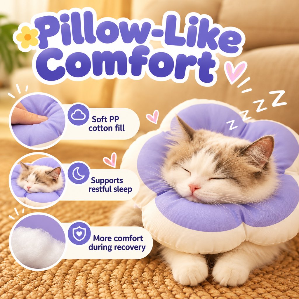 Soft Flower Recovery Collar – Cone Alternative