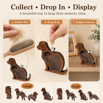 Wooden Pet Fur Keepsake Box – Cherish Their Memory