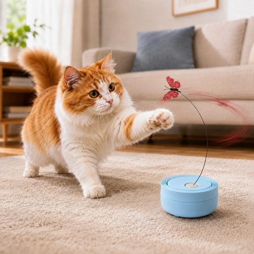 Automatic Butterfly Cat Toy – Hands-Free Self-Play