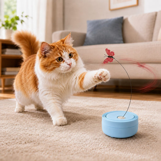 Automatic Butterfly Cat Toy – Hands-Free Self-Play