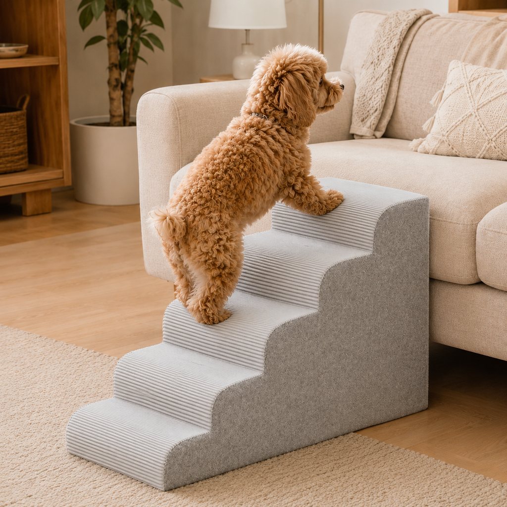 Foam Pet Stairs – Gentle Steps for Bed & Sofa