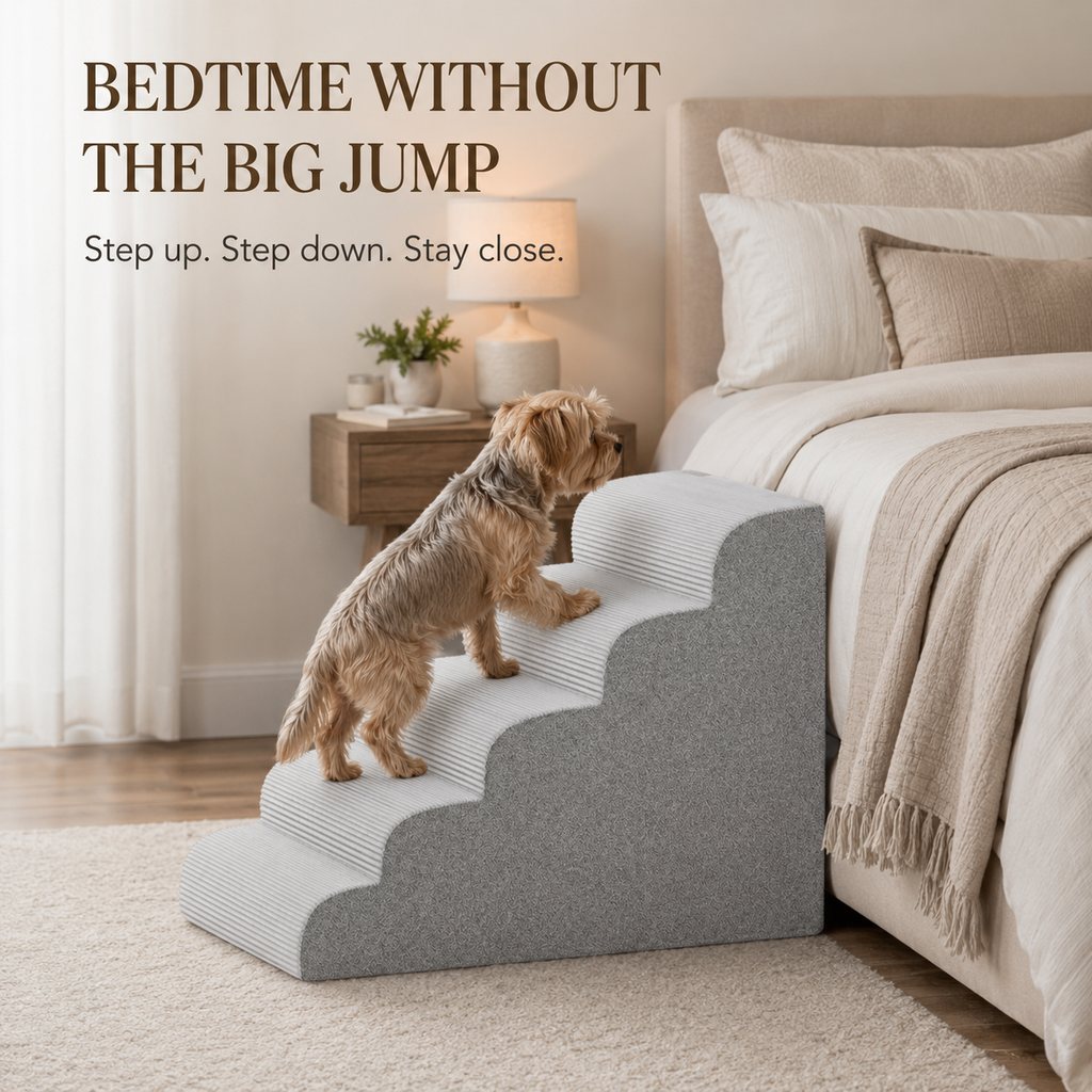 Foam Pet Stairs – Gentle Steps for Bed & Sofa