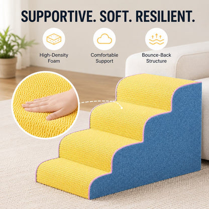 Foam Pet Stairs – Gentle Steps for Bed & Sofa