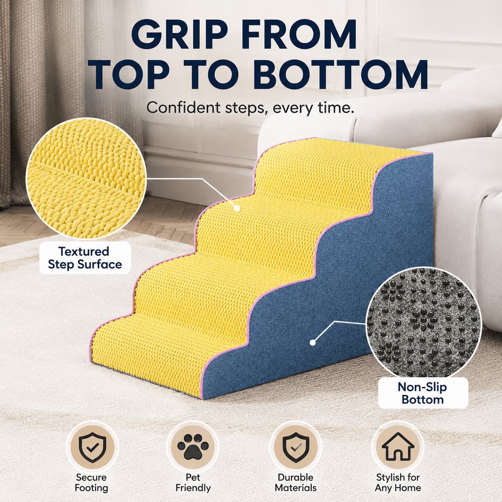 Foam Pet Stairs – Gentle Steps for Bed & Sofa