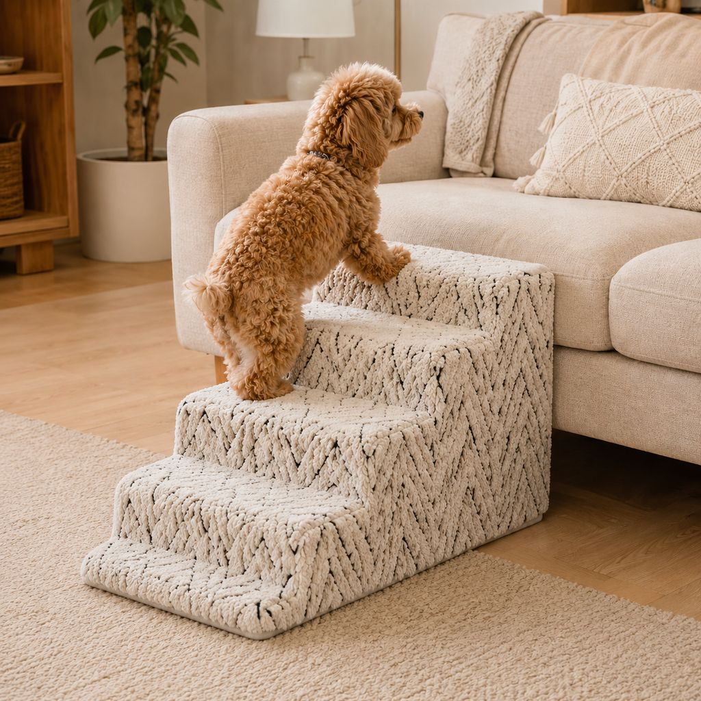 Foam Pet Stairs – Gentle Steps for Bed & Sofa
