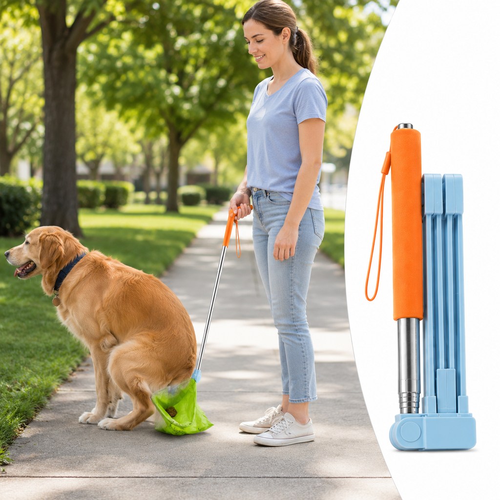 Foldable Dog Poop Catcher – No-Bend Waste Pickup