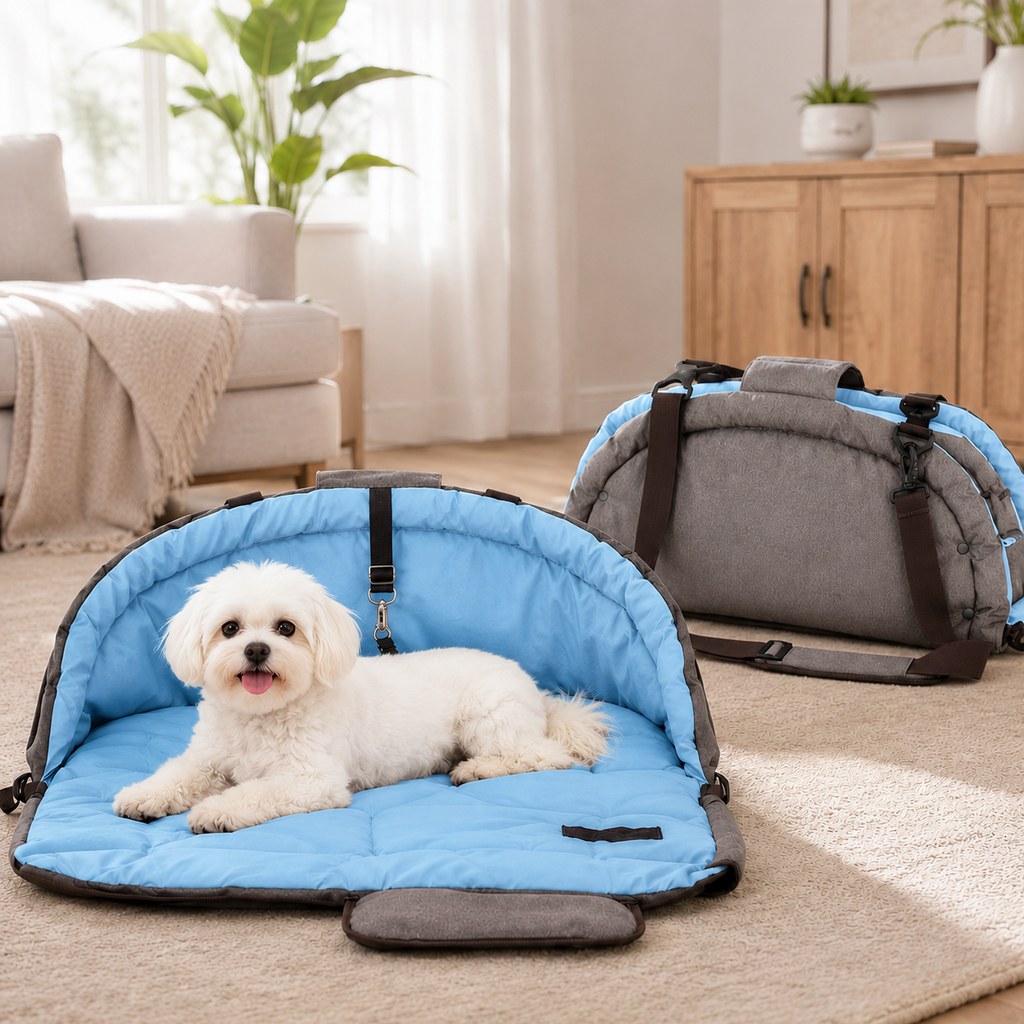 2-in-1 Foldable Dog Travel Bed – Cozy Rest Anywhere
