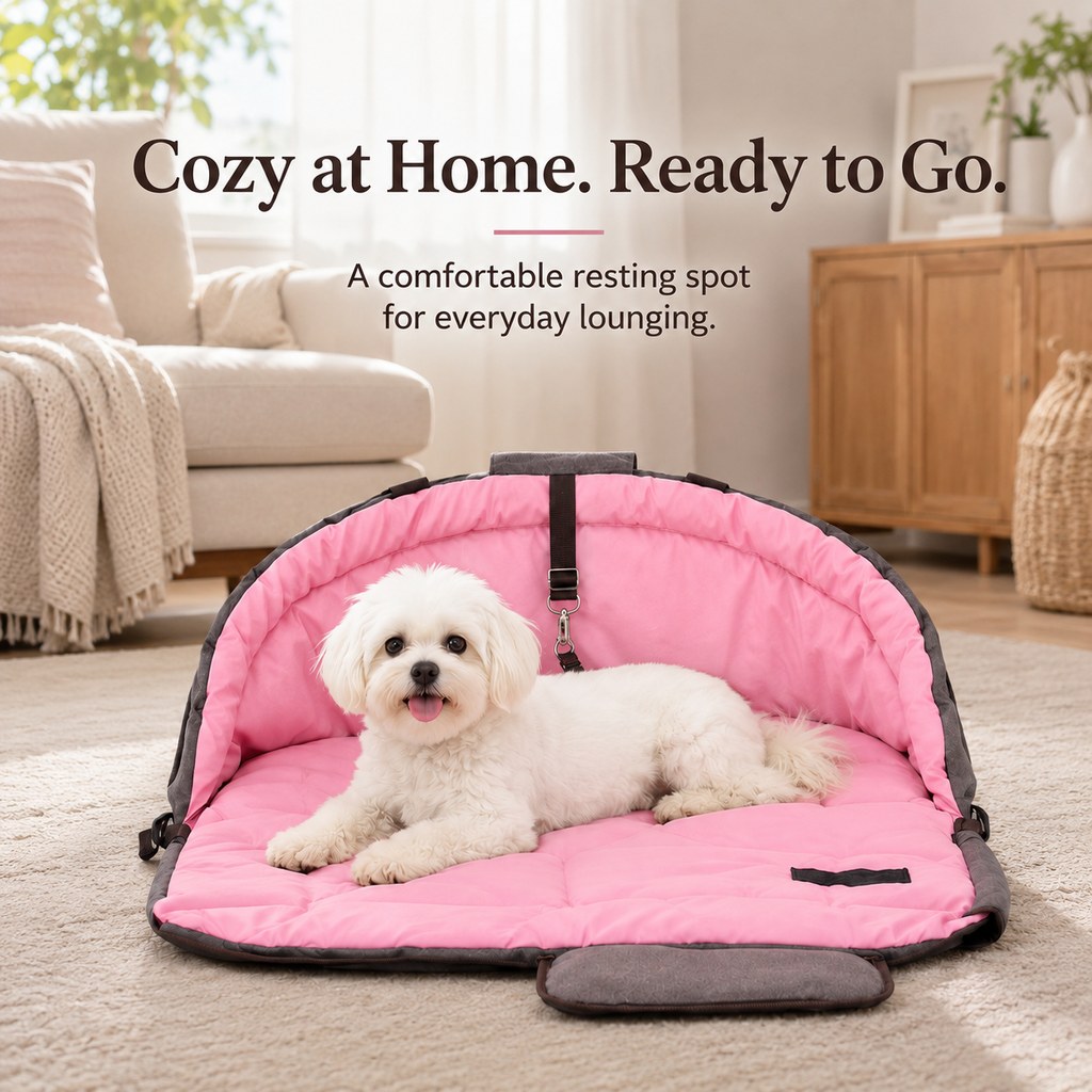 2-in-1 Foldable Dog Travel Bed – Cozy Rest Anywhere