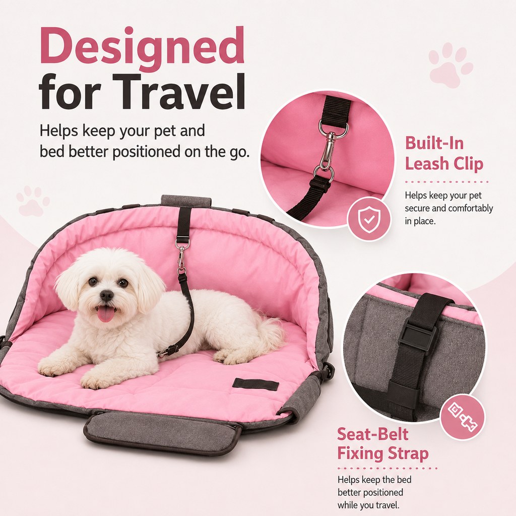 2-in-1 Foldable Dog Travel Bed – Cozy Rest Anywhere