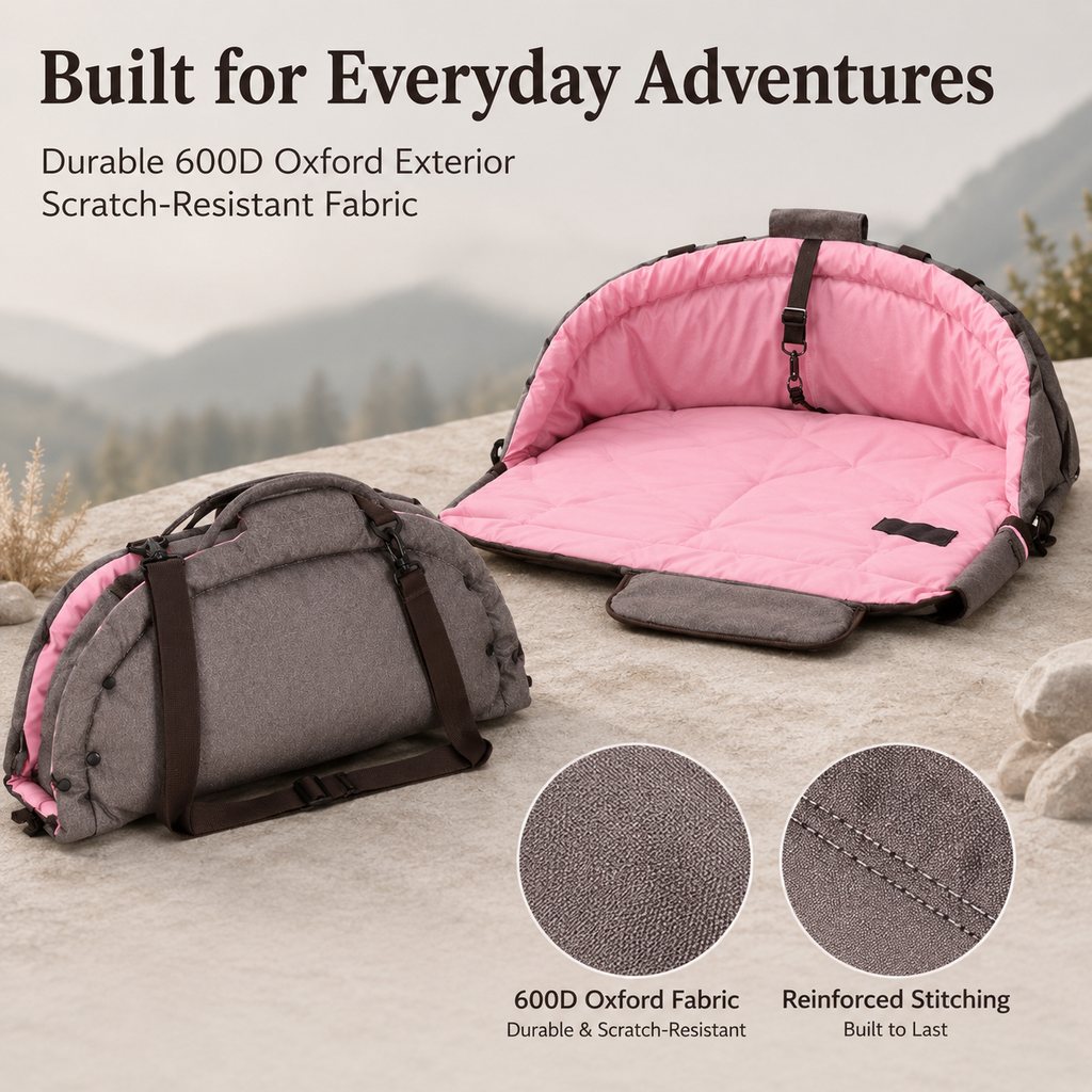 2-in-1 Foldable Dog Travel Bed – Cozy Rest Anywhere