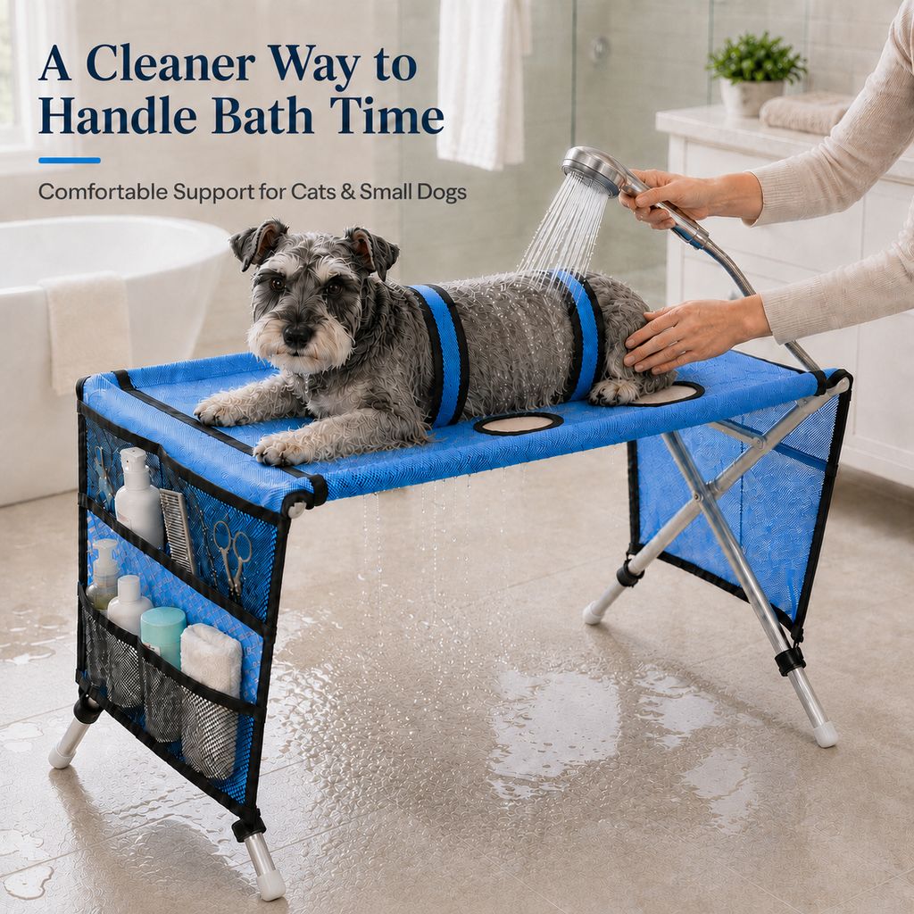 Foldable Pet Grooming Table – 4 Leg Openings