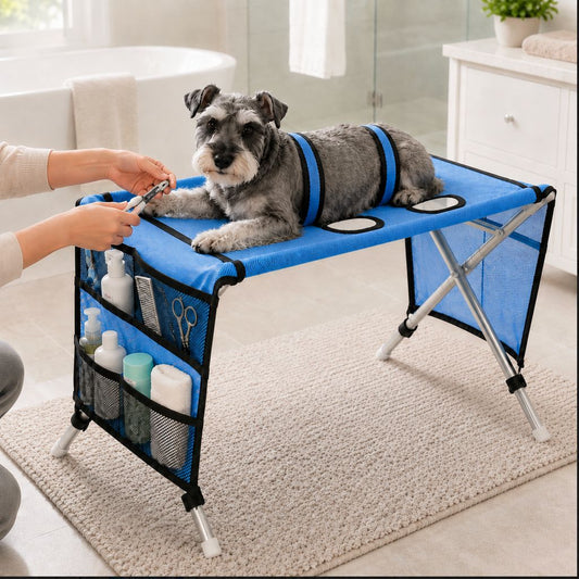 Foldable Pet Grooming Table – 4 Leg Openings