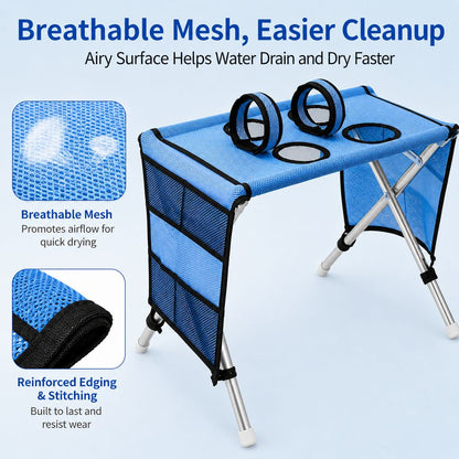 Foldable Pet Grooming Table – 4 Leg Openings