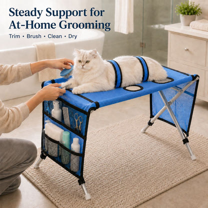 Foldable Pet Grooming Table – 4 Leg Openings