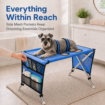 Foldable Pet Grooming Table – 4 Leg Openings