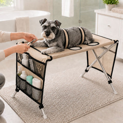 Foldable Pet Grooming Table – 4 Leg Openings