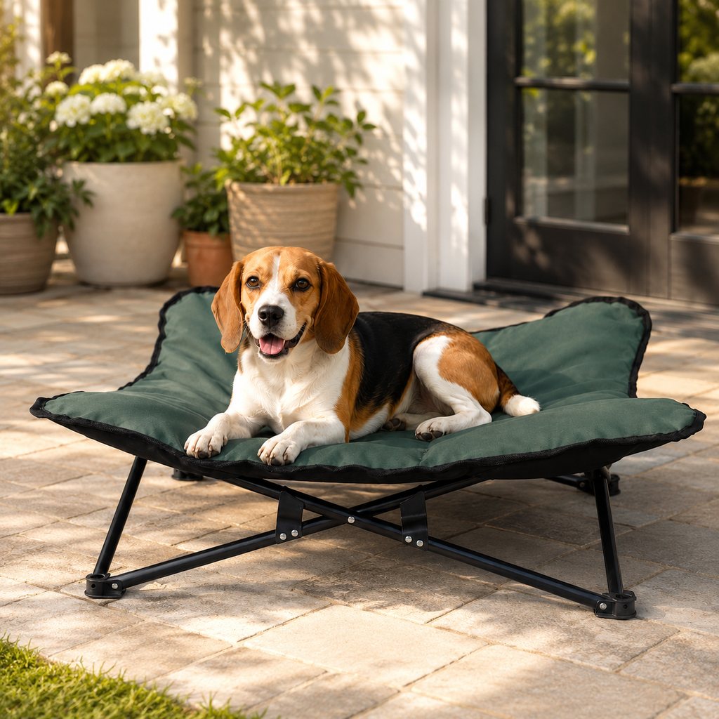 Folding Elevated Pet Cot – Off Cold & Damp Ground
