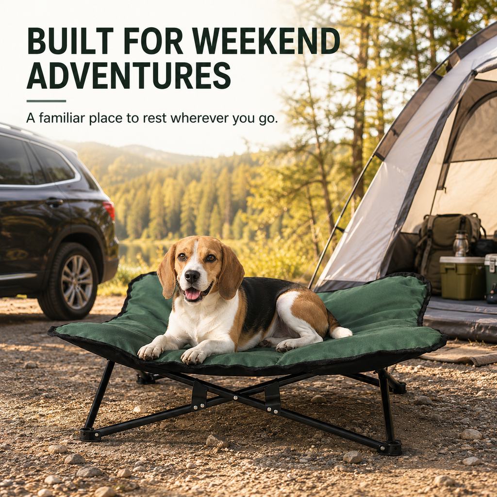 Folding Elevated Pet Cot – Off Cold & Damp Ground