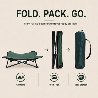 Folding Elevated Pet Cot – Off Cold & Damp Ground