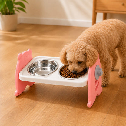 Elevated Tilted Steel Pet Bowls – Easier, Cleaner Meals