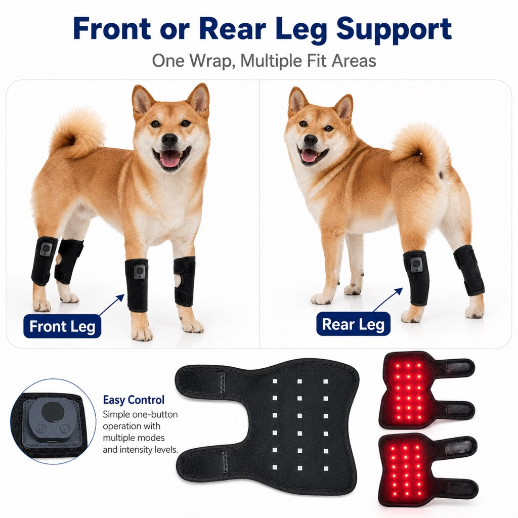 Red Light Dog Knee Wrap – Senior Joint Comfort