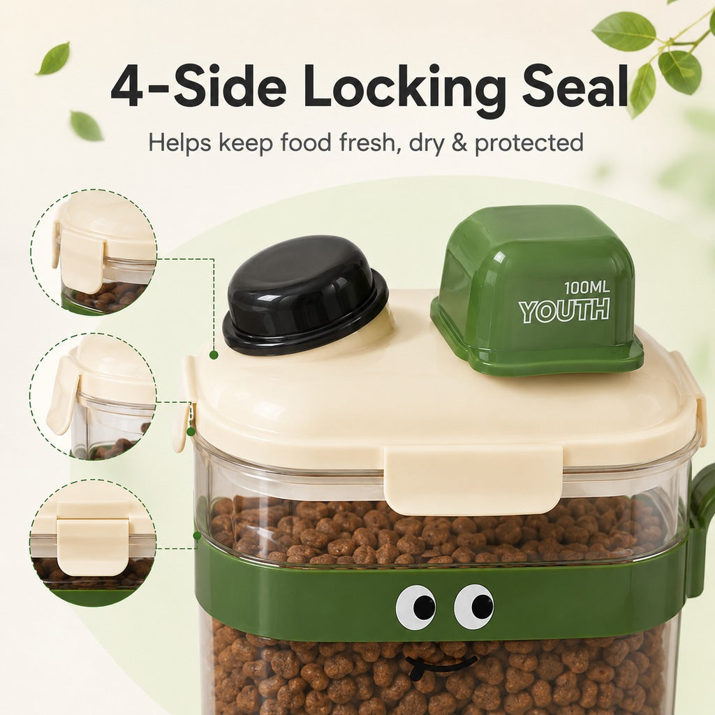 Sealed Pet Food Container – Scoop Included