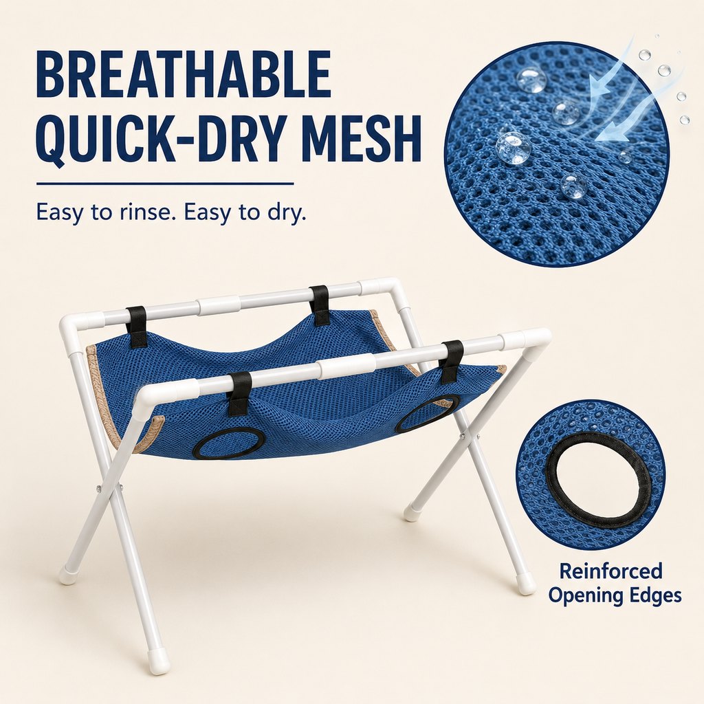 Freestanding Grooming Hammock Stand – Easy Nail Trims