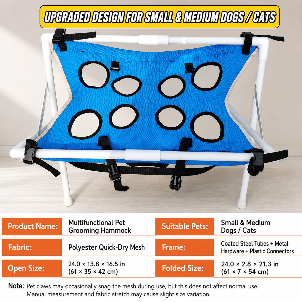 Freestanding Grooming Hammock Stand – Easy Nail Trims