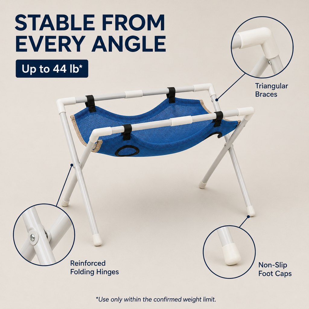 Freestanding Grooming Hammock Stand – Easy Nail Trims