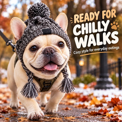 French Bulldog Winter Knit Hat – Ear Openings