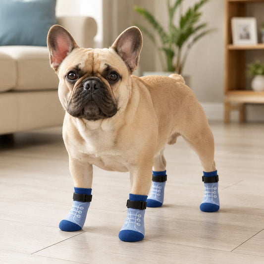 Non-Slip Dog Socks 4-Pack – Better Grip on Smooth Floors