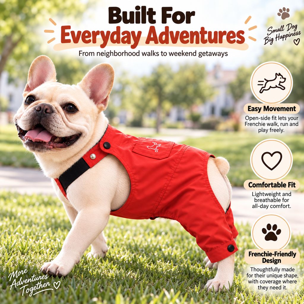 French Bulldog Overalls – Comfy Everyday Outfit