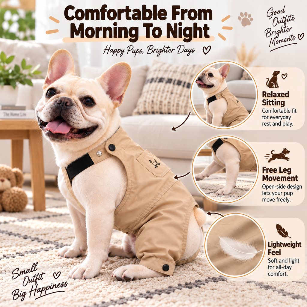 French Bulldog Overalls – Comfy Everyday Outfit