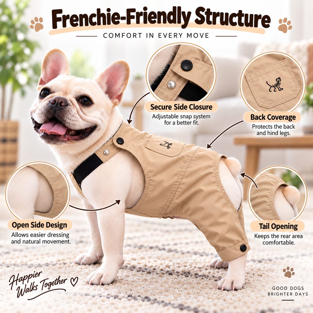 French Bulldog Overalls – Comfy Everyday Outfit