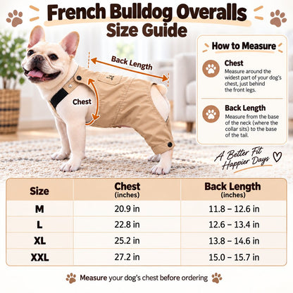 French Bulldog Overalls – Comfy Everyday Outfit