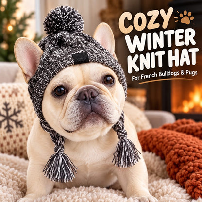 French Bulldog Winter Knit Hat – Ear Openings