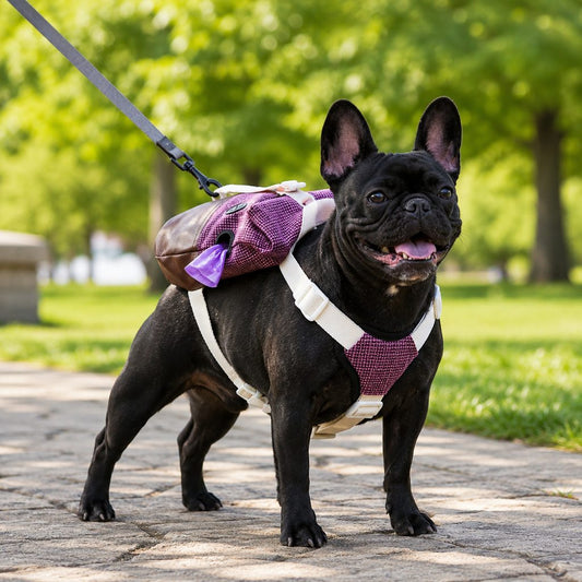 Frenchie Backpack Harness – No Neck Pulling, Carry Essentials
