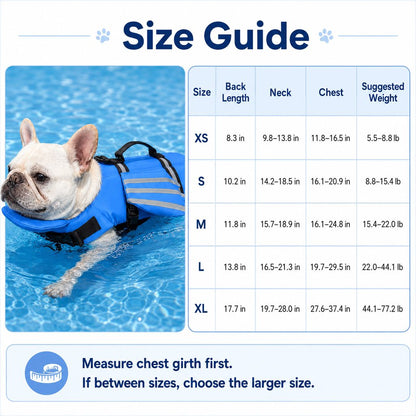 Frenchie Dog Life Jacket – Chin Float for Safe Swims