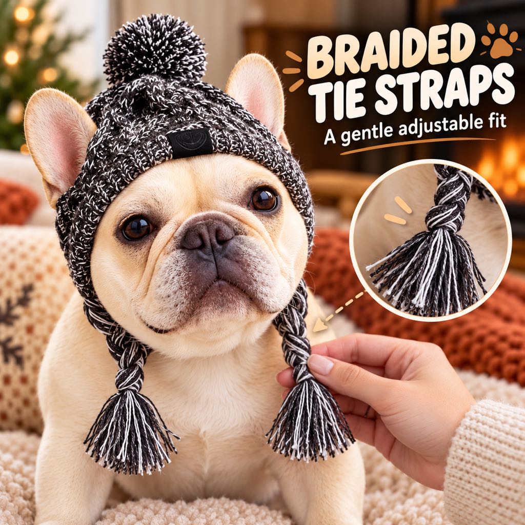 French Bulldog Winter Knit Hat – Ear Openings