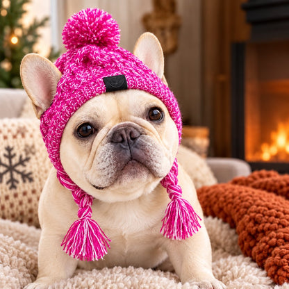 French Bulldog Winter Knit Hat – Ear Openings