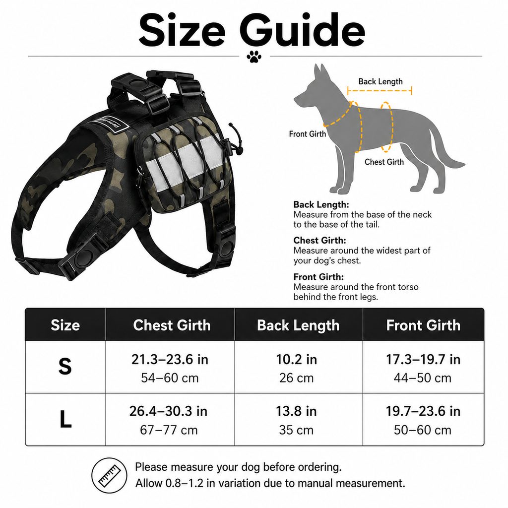 Frenchie Tactical Vest Backpack – Reflective with Bottle Holder