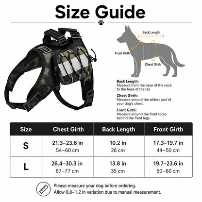 Frenchie Tactical Vest Backpack – Reflective with Bottle Holder