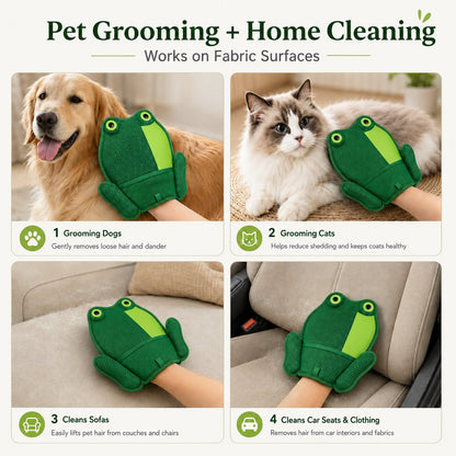 Froggy Pet Hair Removal Mitt – Gentle Deshedding